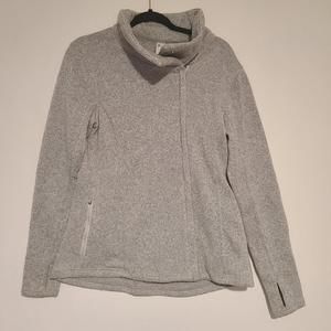 Old Navy Active Funnel Neck Sweater Jacket Gray Thumbholes Women's Size M Medium